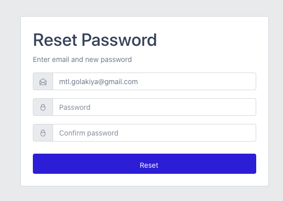 Reset Password