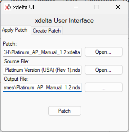 An image of the xDelta UI