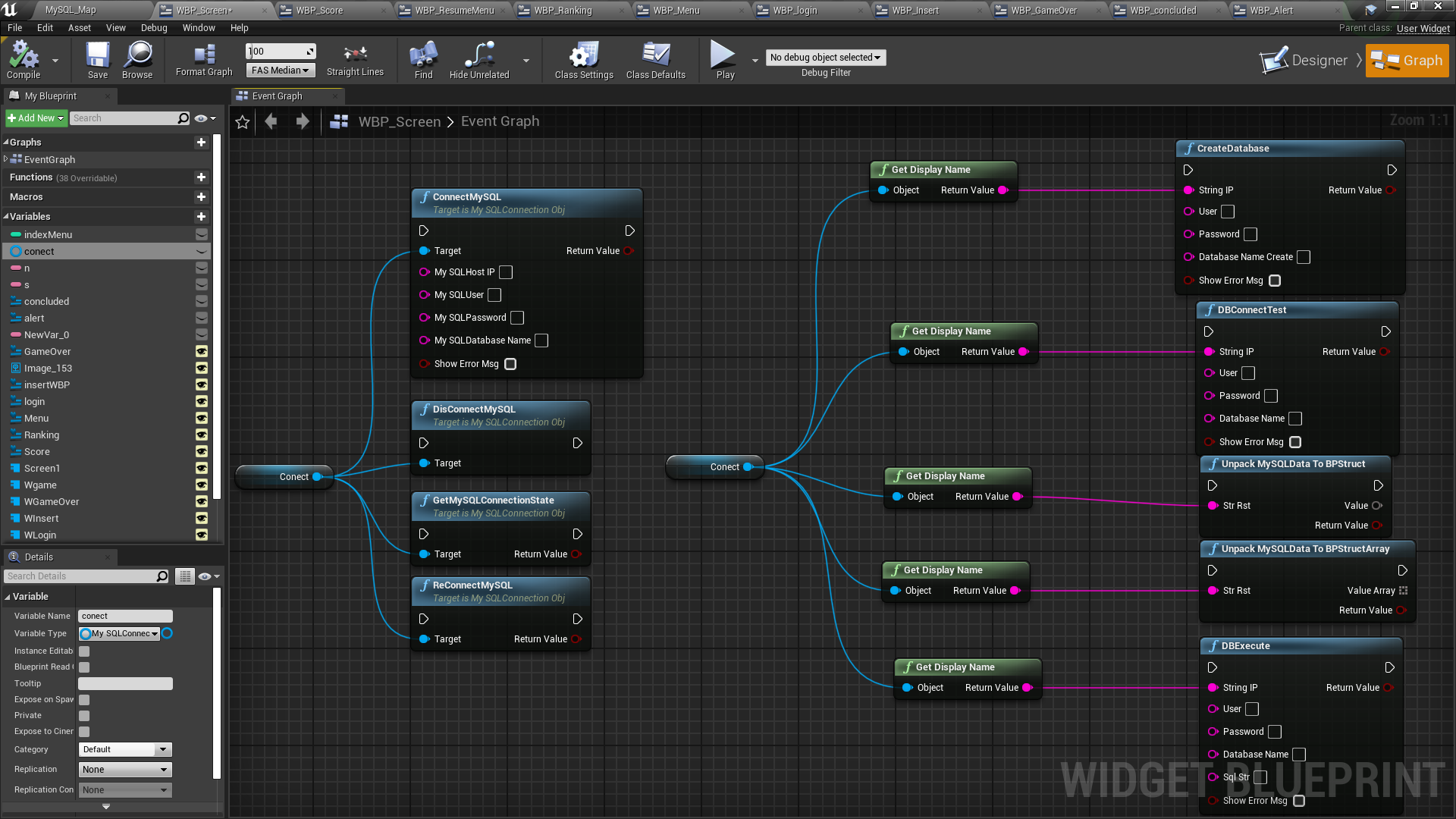 MySQL UE4.25