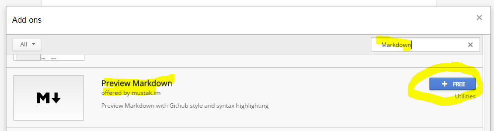 Preview Markdown in Google web store