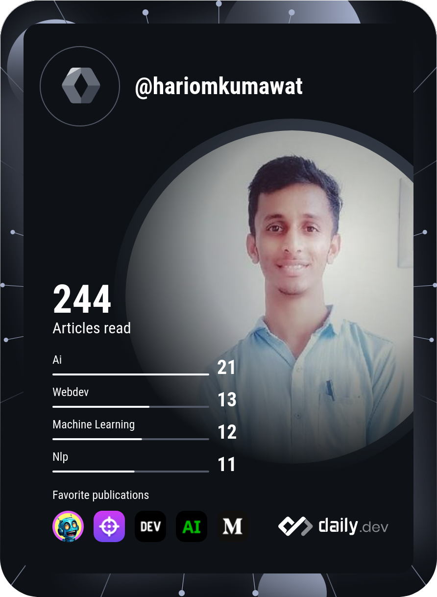 Hariom Kumawat's Dev Card