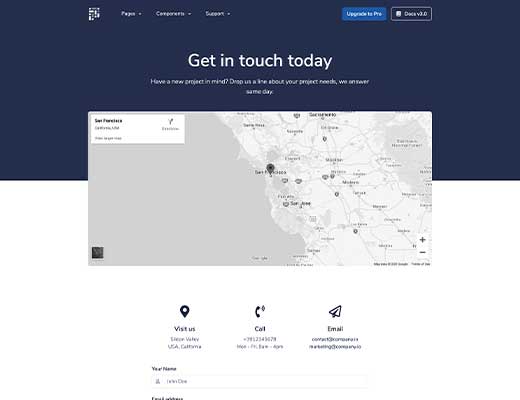 Contact page