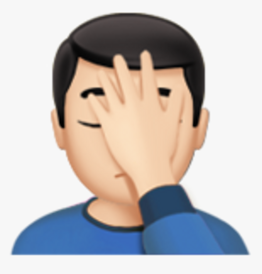 Facepalm Emoji Png - Man Face Palm Emoji, Transparent Png@kindpng.com