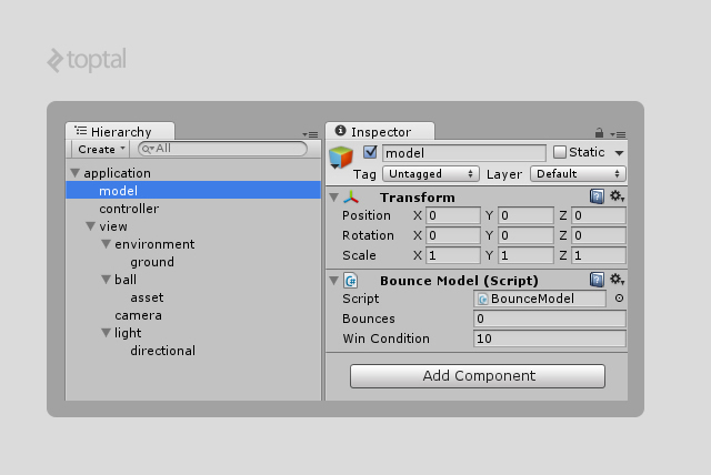 BounceModel with the bounces and winCondition fields.