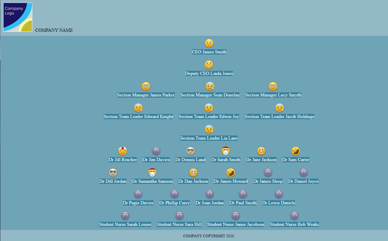 Screenshot of a possible org chart