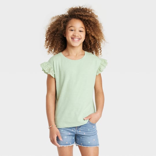 girls-short-sleeve-eyelet-t-shirt-cat-jack-sage-green-s-1
