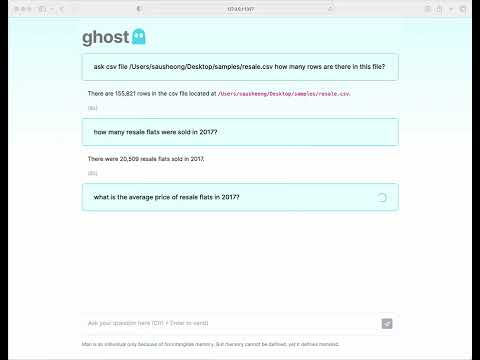 Ghost analysing CSV files