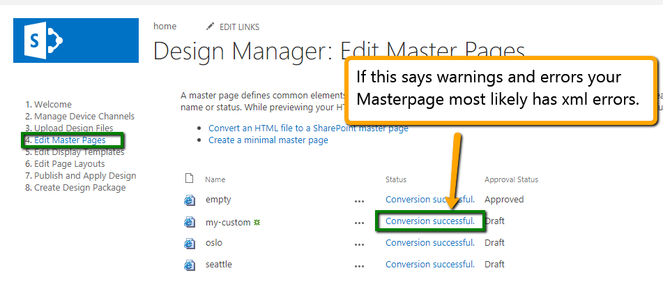 Masterpage Design Manager