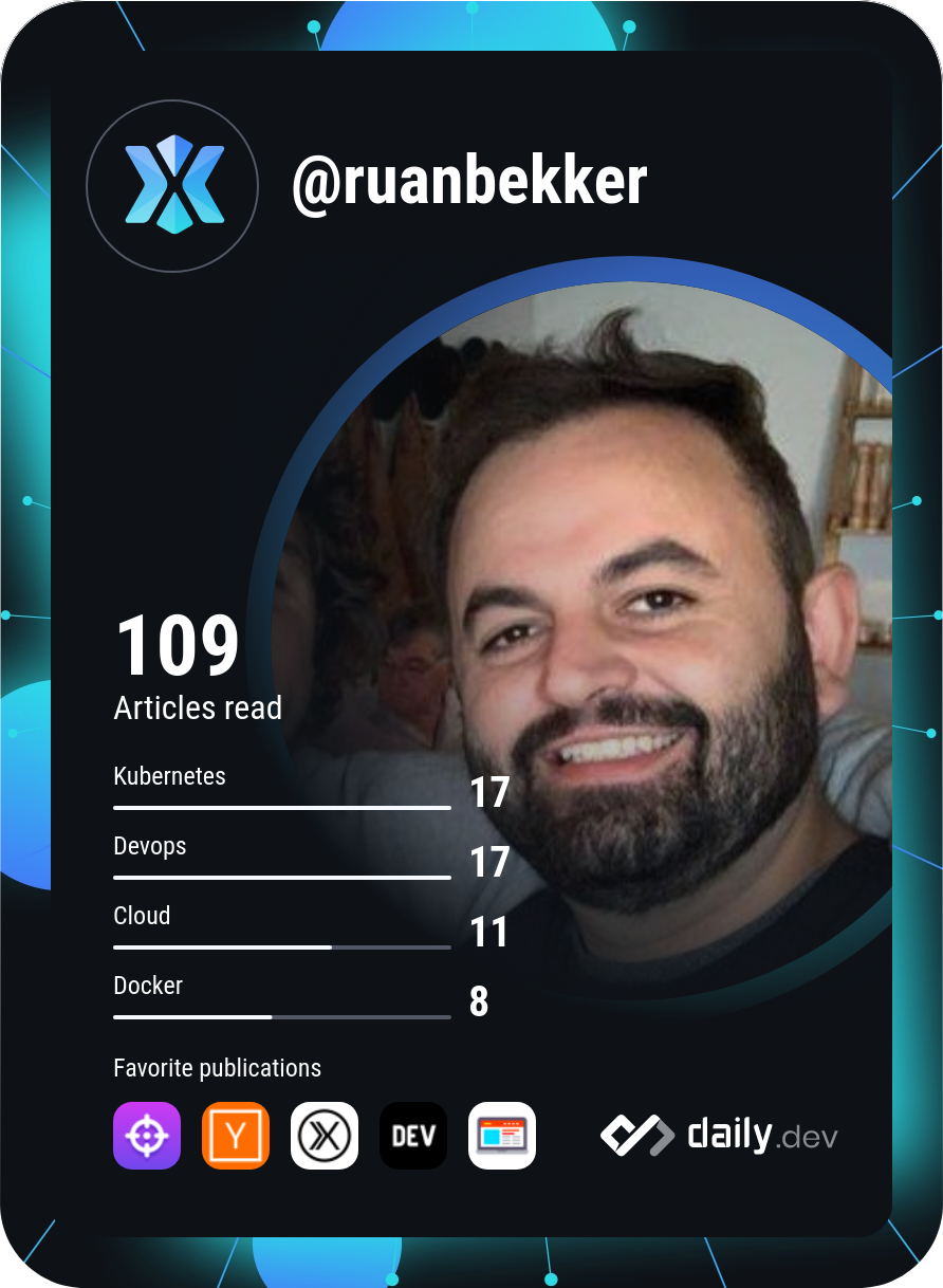 Ruan Bekker's Dev Card