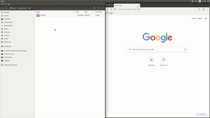 installing chrome extension in devmode