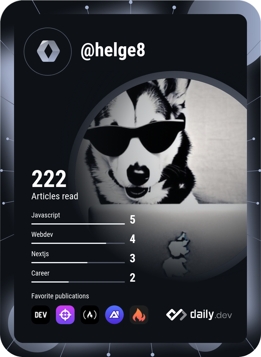 Helge Eight's Dev Card