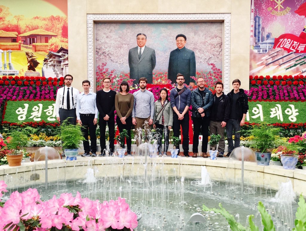 North Korea tour group (Appelbaum on the far left)