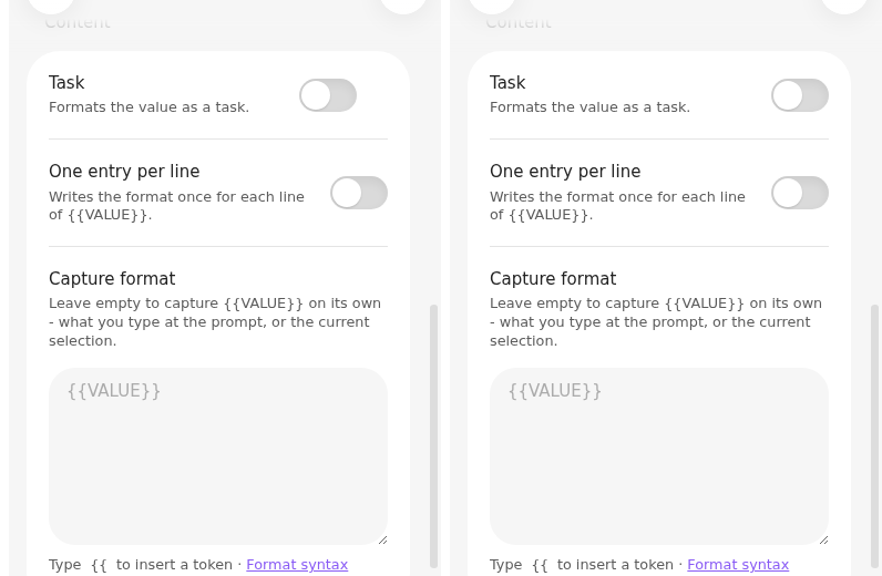 Capture page on a phone, before and after