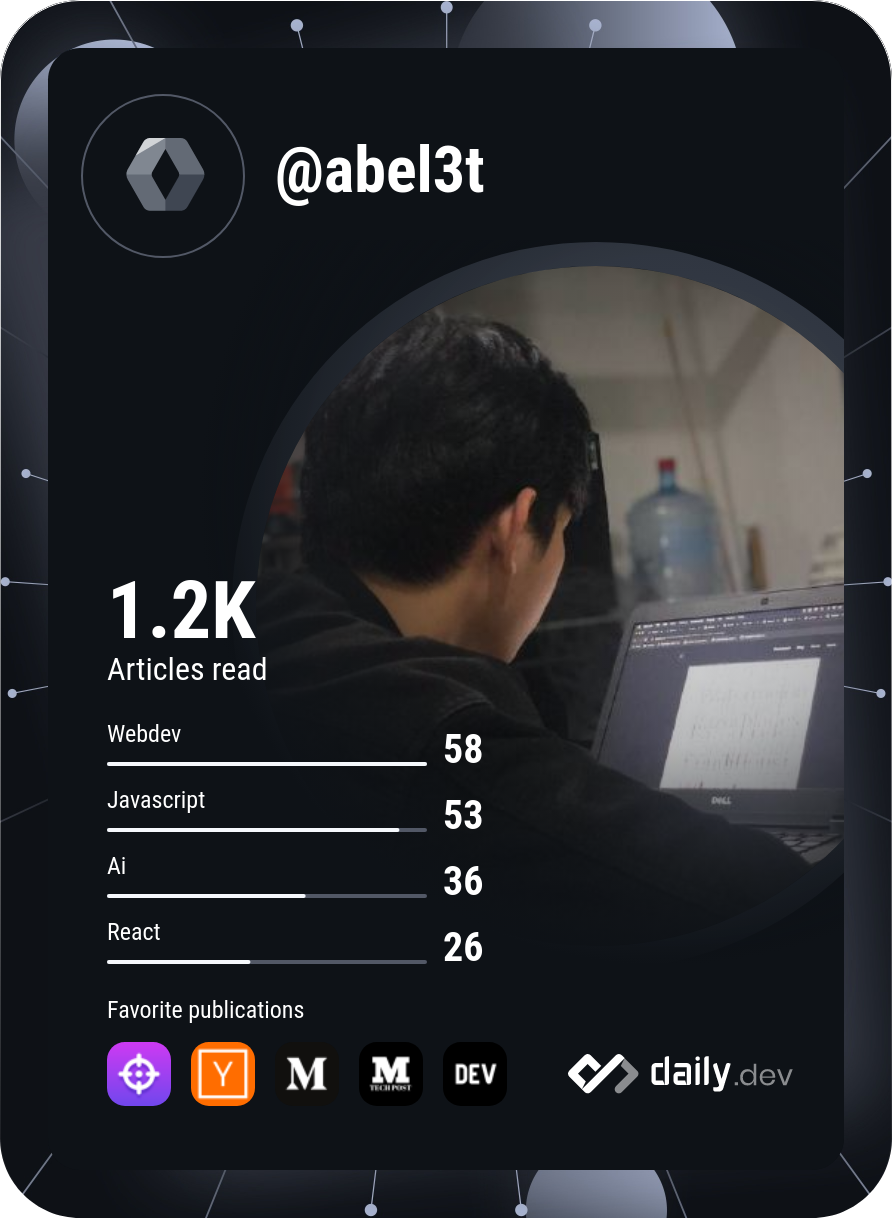 Abel Tran's Dev Card