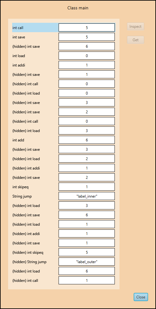 Call tree of factorial implementation