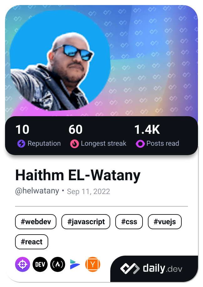 Haithm EL-Watany's Dev Card