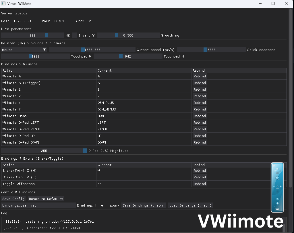 GitHub - hoshizorista/virtualwiimote: Turn anything (mouse, keyboard ...