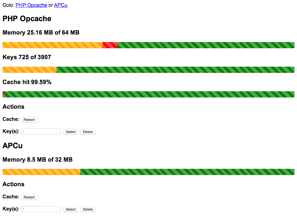 Screenshot of php-cache-dashboard