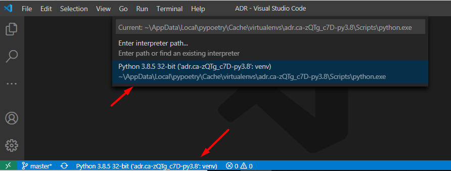 python venv setting