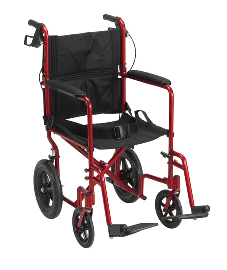 drive-medical-lightweight-expedition-transport-wheelchair-with-hand-brakes-red-black-1