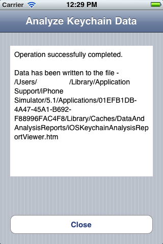 Analyze Keychain Data