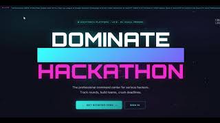Hackathon Dashboard demo video
