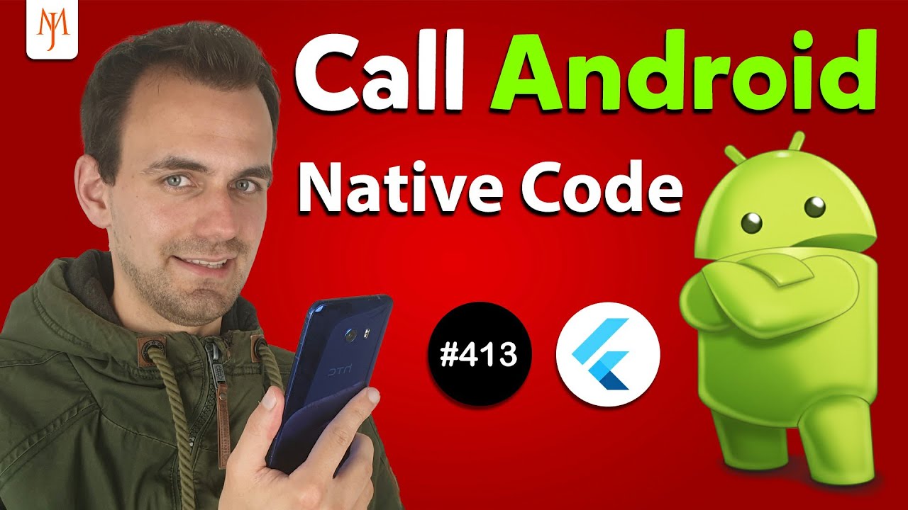 Flutter Tutorial - How To Call Android Native Code [2021] 1/2 Java & Kotlin Platform Specific Code YouTube video