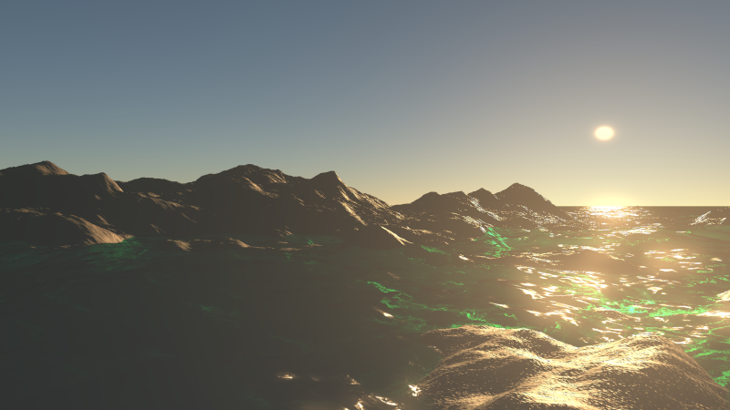 AtmosphereScattering, Terrain, FFTOcean