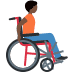 Person in manual wheelchair facing right: dark skin tone