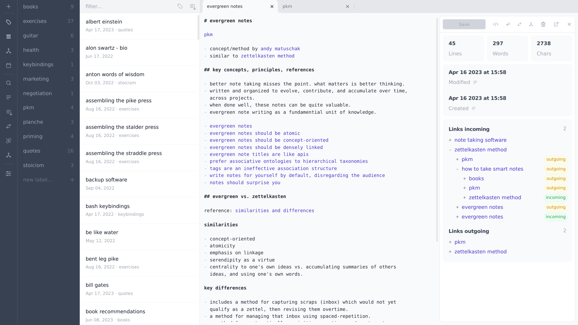 image: web labels detailed-list metadata panels