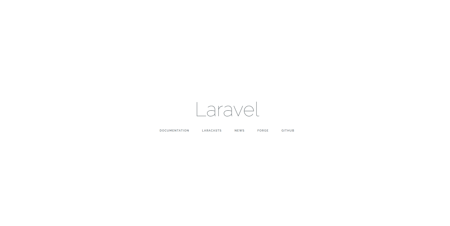 laravel default page