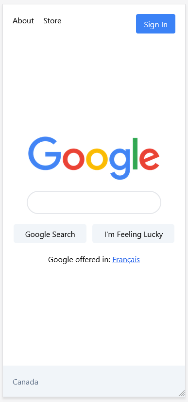 Google Custom Home Mobile