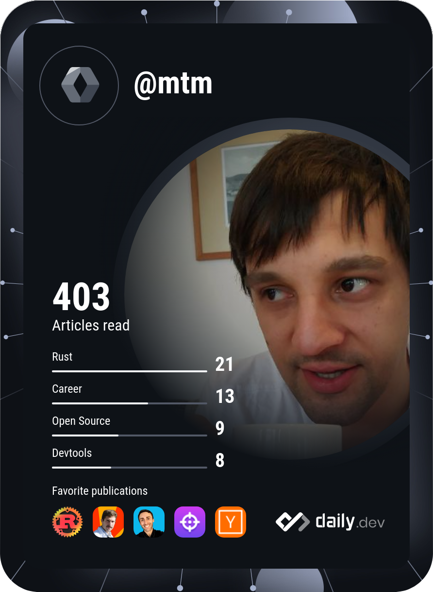 MarcinTomasz's Dev Card