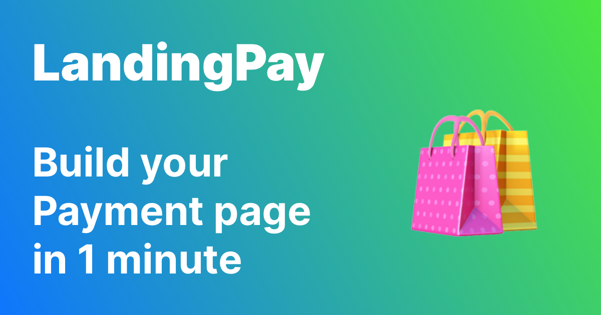 Build your payment page in 1 minute