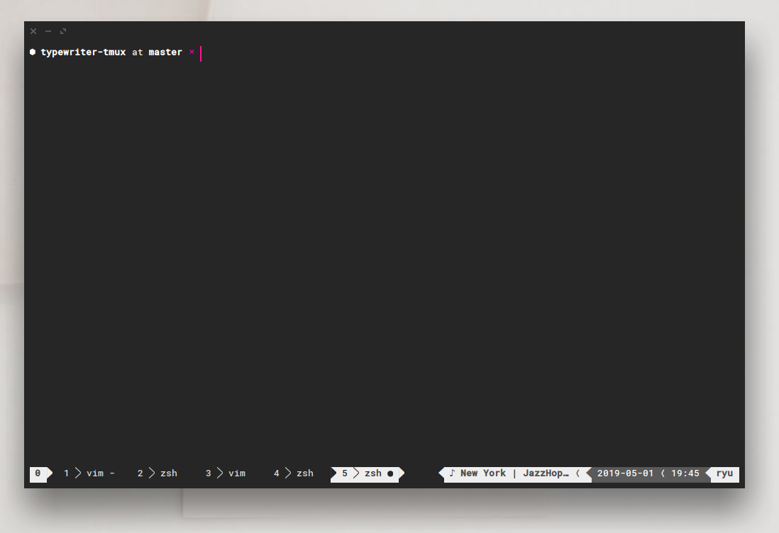 typewriter-tmux-night