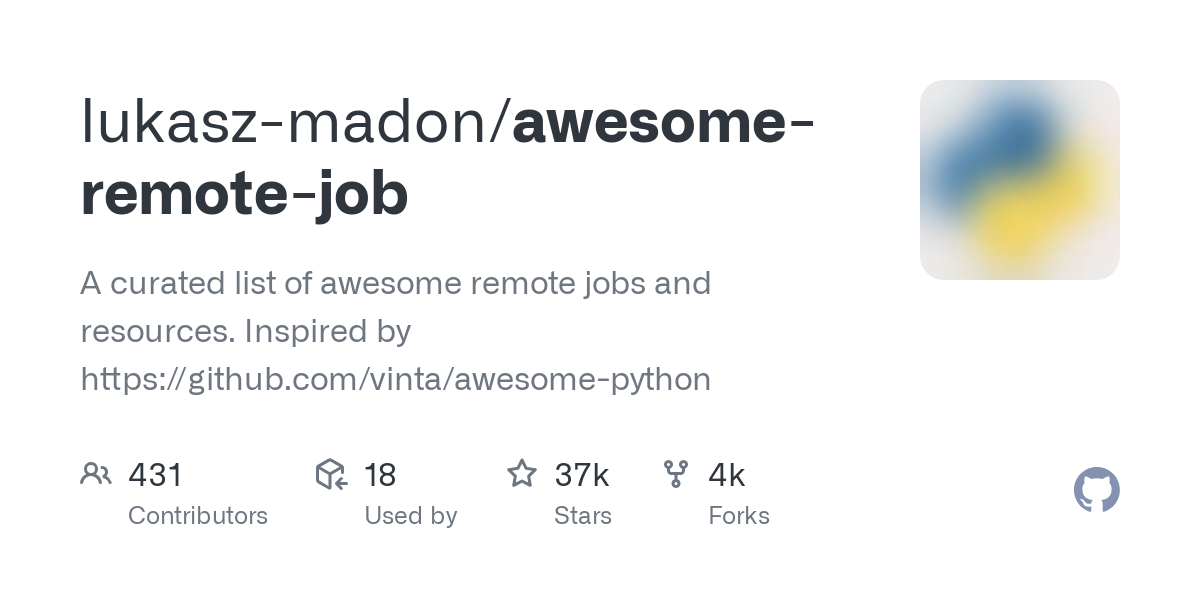 lukasz-madon / awesome-remote-job