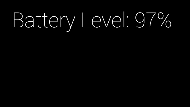 Battery Level Screen