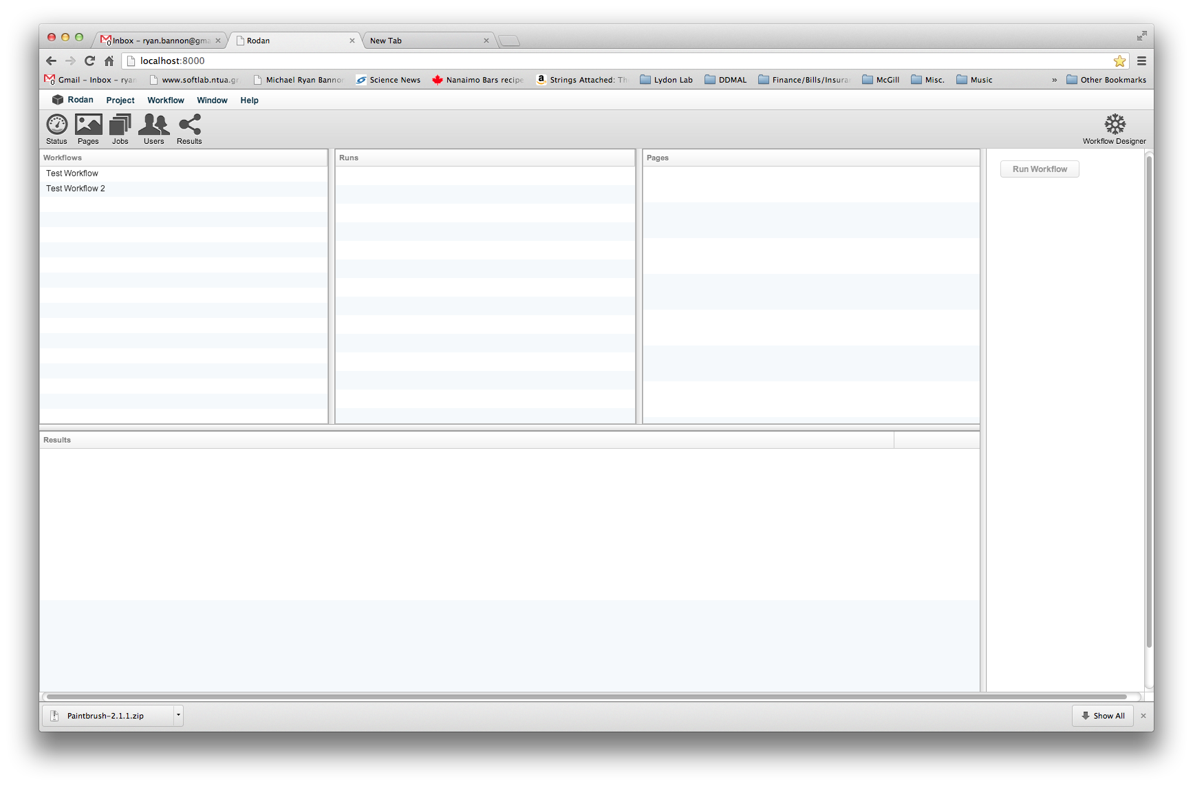 Rodan Client - Result pane