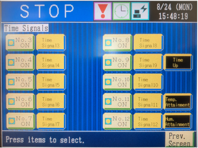 SCP-220 Time Signals setting