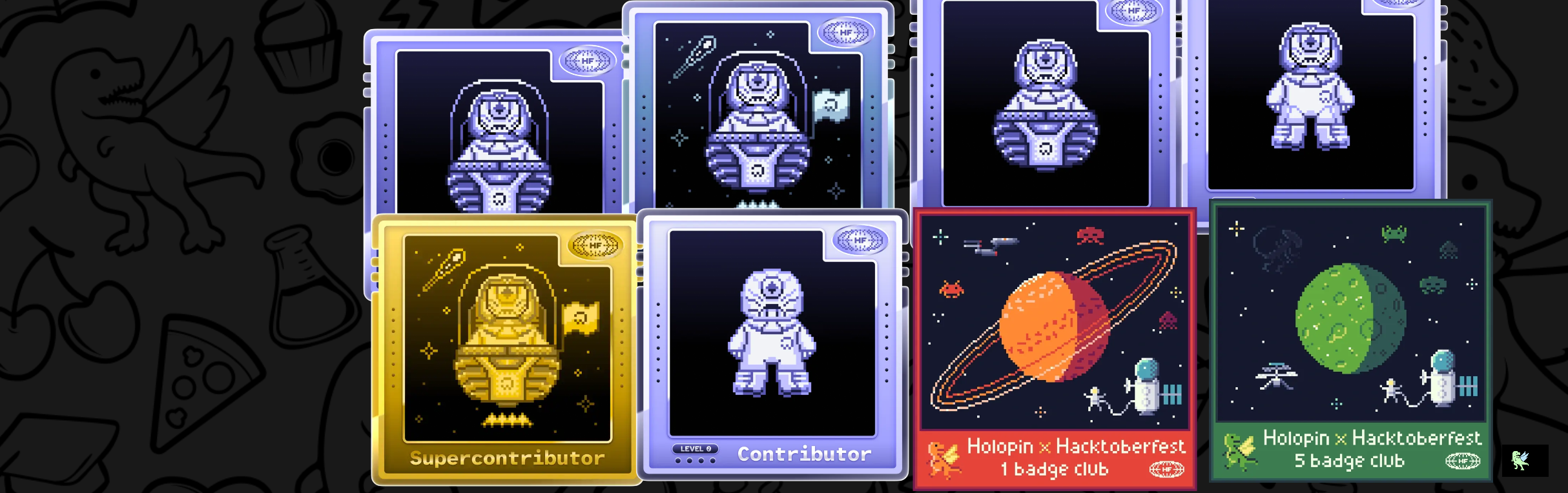 An image of @kimmicornglitch's Holopin badges, which is a link to view their full Holopin profile