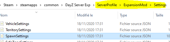 Expansion Server Settings Path