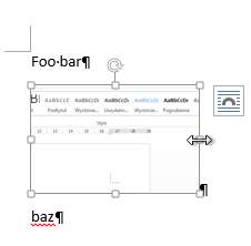 Multiple resize handlers for MS Word