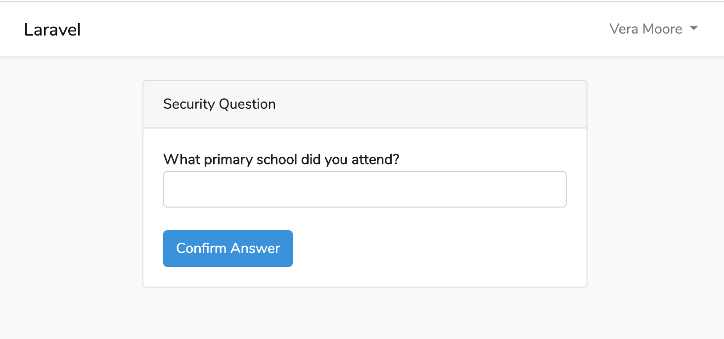 Laravel Security Questions screenshot 02