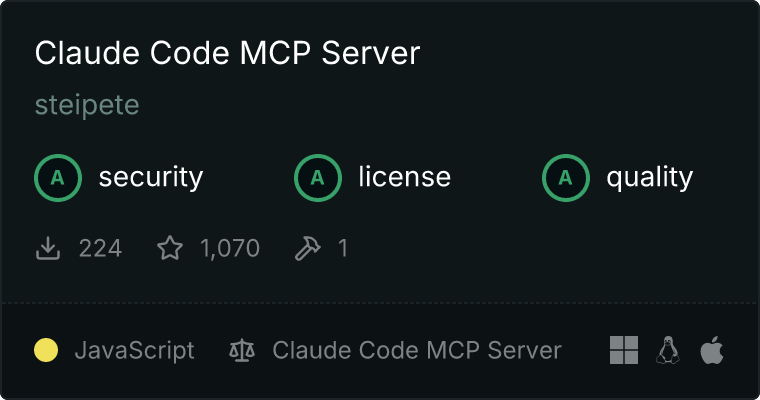 Claude Code Server MCP server