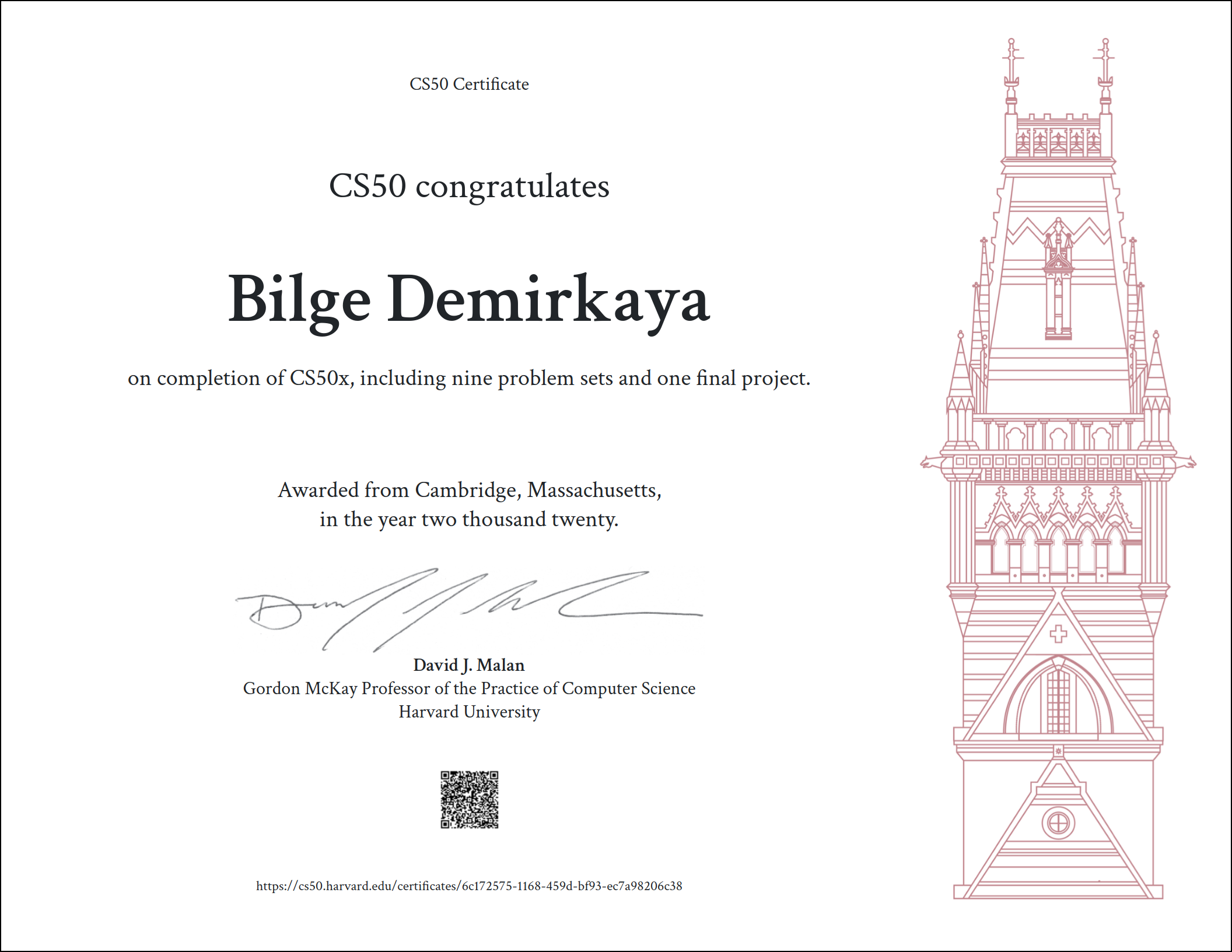 CS50 Certificate