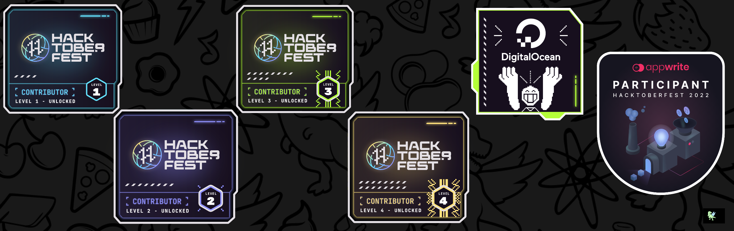 An image of @manni8436's Holopin badges, which is a link to view their full Holopin profile