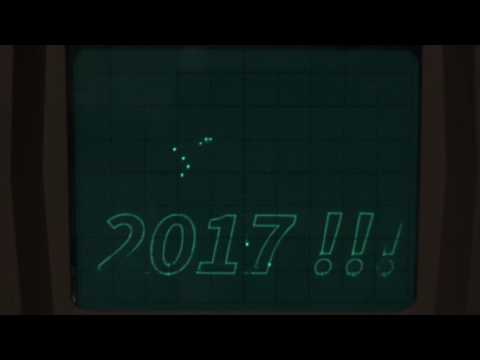 New Year animation on oscilloscope.