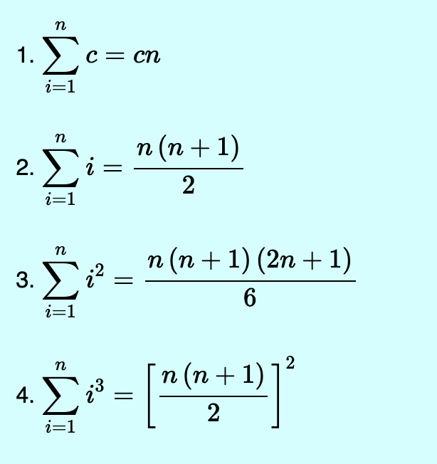 summation formulas