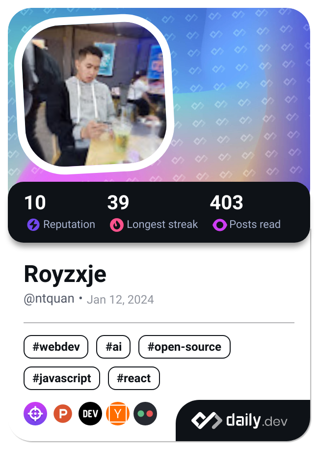 Royzxje's Dev Card