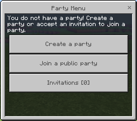 Party Menu